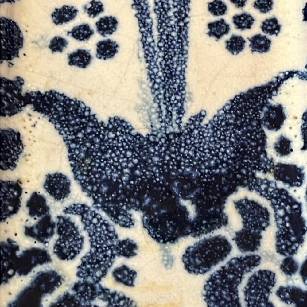 Blue White Mexican Pottery Tray Trinket Dish Handmade Stoneware - Picture 3 of 7